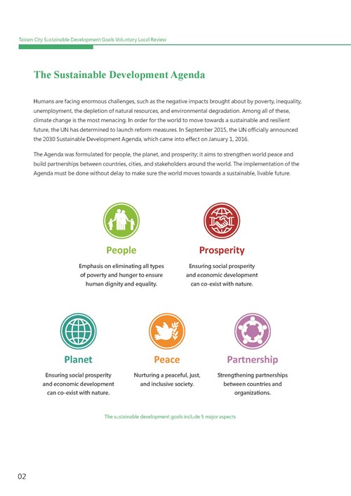 2021 Tainan City Sustainable Development Goal  Voluntary Local Review第6頁內容
